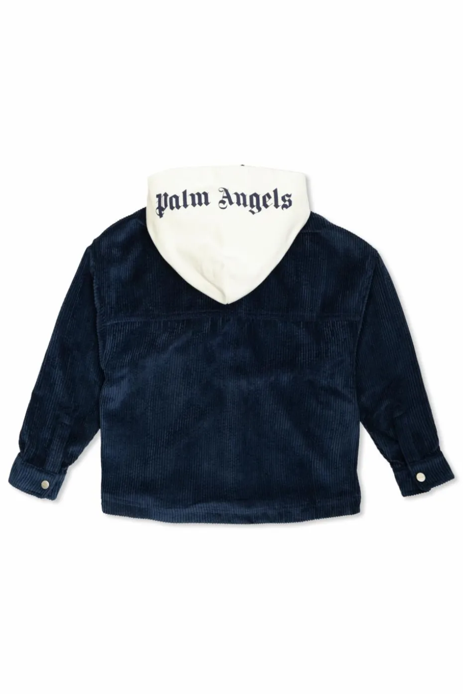 Palm Angels Kids GRANATOWY Prążkowana kurtka