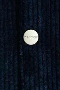 Palm Angels Kids GRANATOWY Prążkowana kurtka