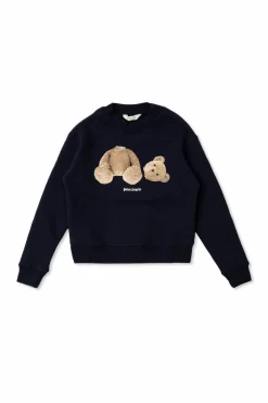 Palm Angels Kids GRANATOWY Bluza z nadrukiem