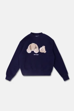 Palm Angels Kids GRANATOWY Bluza z nadrukiem