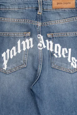 Palm Angels Kids NIEBIESKI Jeansy z logo