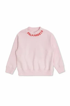 Palm Angels Kids RÓŻOWY Bluza z nadrukowanym logo