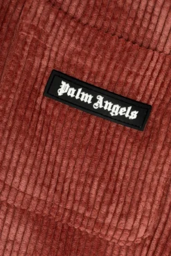 Palm Angels Kids RÓŻOWY Sztruksowa kurtka