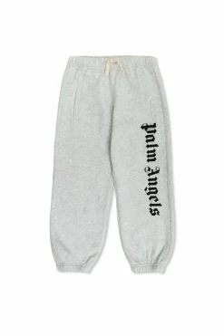 Palm Angels Kids SZARY Spodnie dresowe z nadrukowanym logo