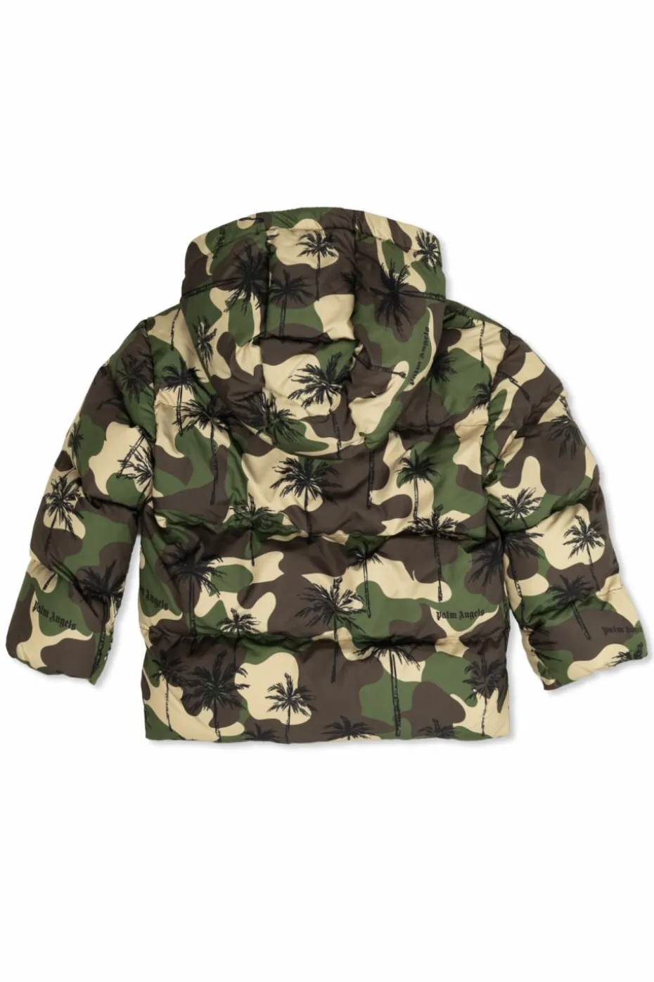 Palm Angels Kids ZIELONY Ocieplana kurtka