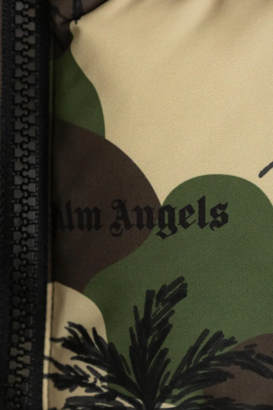 Palm Angels Kids ZIELONY Ocieplana kurtka