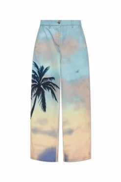 Palm Angels MULTIKOLOR Jeansy z nadrukiem