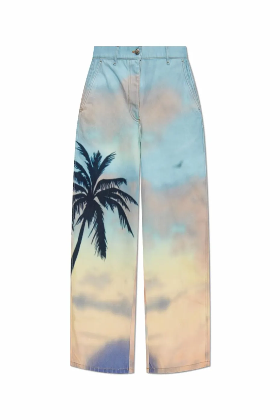 Palm Angels MULTIKOLOR Jeansy z nadrukiem
