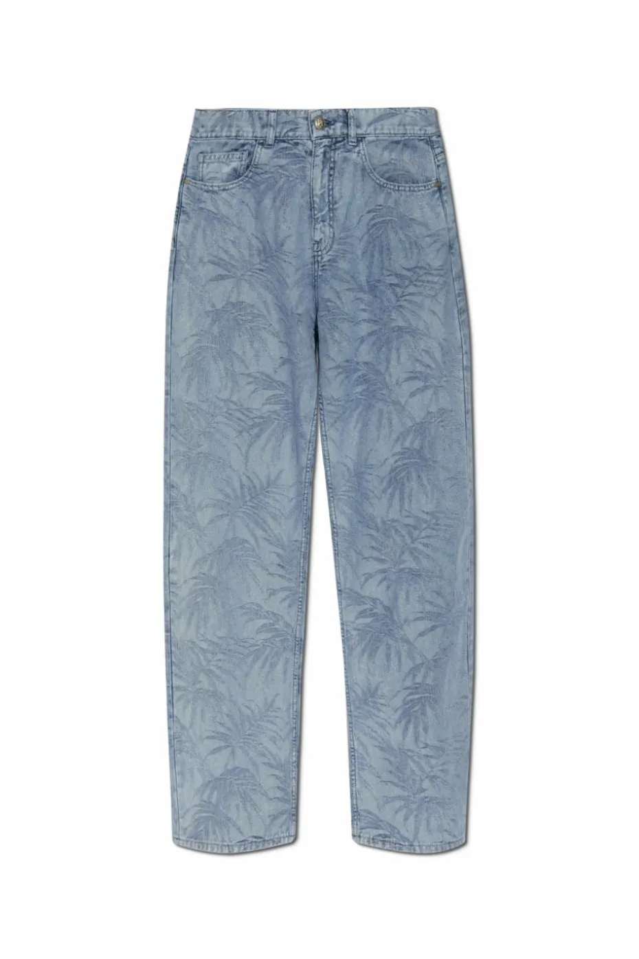 Palm Angels NIEBIESKI Jeansy z motywem kwiatowym