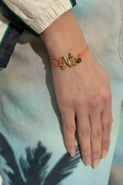 Palm Angels POMARAŃCZOWY Regulowana bransoleta z aplikacją w kształcie logo