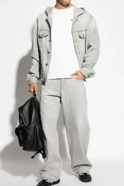 Palm Angels SZARY Jeansy z logo