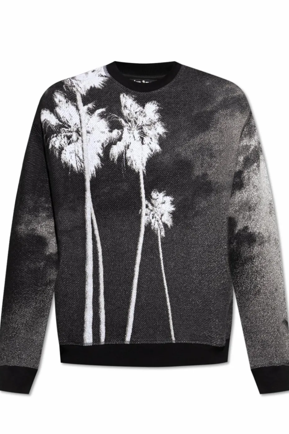 Palm Angels SZARY Sweter z nadrukiem