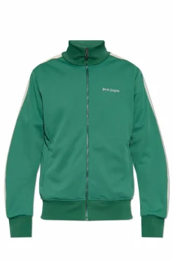 Palm Angels ZIELONY Bluza z wyszytym logo