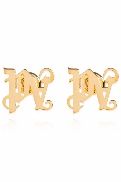 Palm Angels ZŁOTY Kolczyki z logo