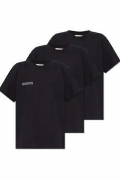 Pangaia CZARNY Trójpak t-shirtów