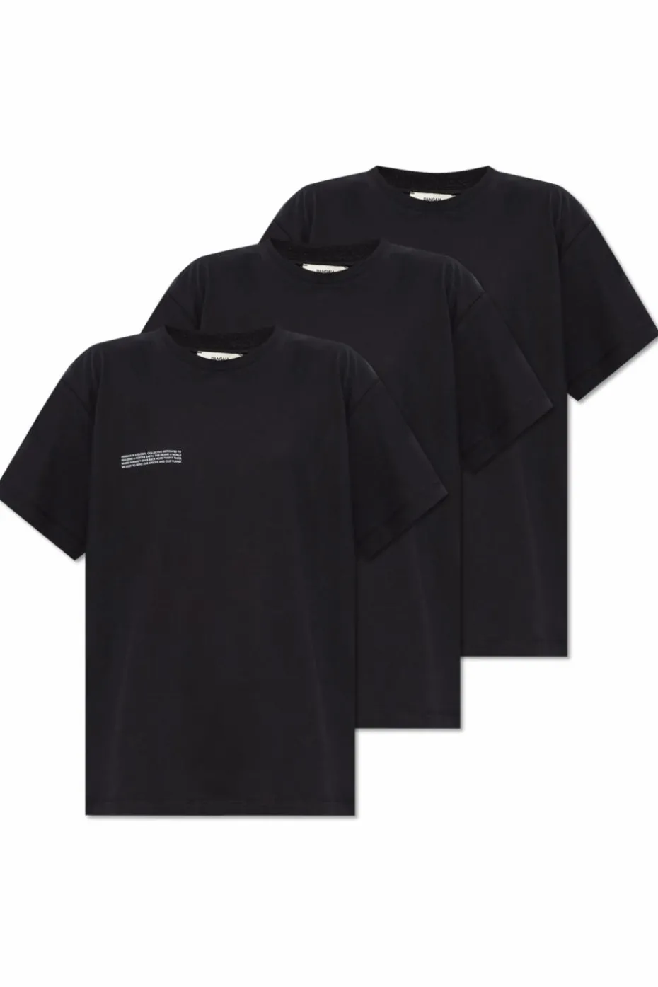 Pangaia CZARNY Trójpak t-shirtów