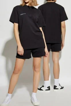 Pangaia CZARNY T-shirt z logo