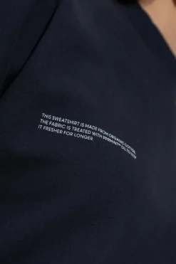 Pangaia GRANATOWY Bluza z logo