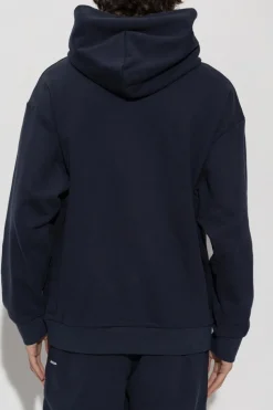 Pangaia GRANATOWY Bluza z logo