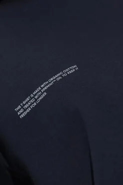 Pangaia GRANATOWY T-shirt z logo