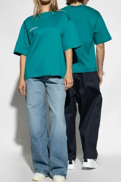 Pangaia ZIELONY T-shirt z nadrukiem