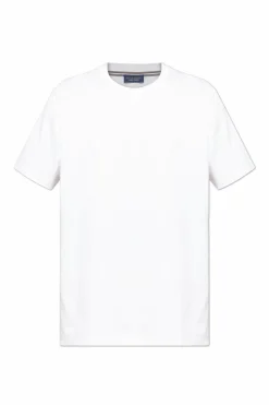 Paul & Shark BIAŁY T-shirt z wyszytym logo