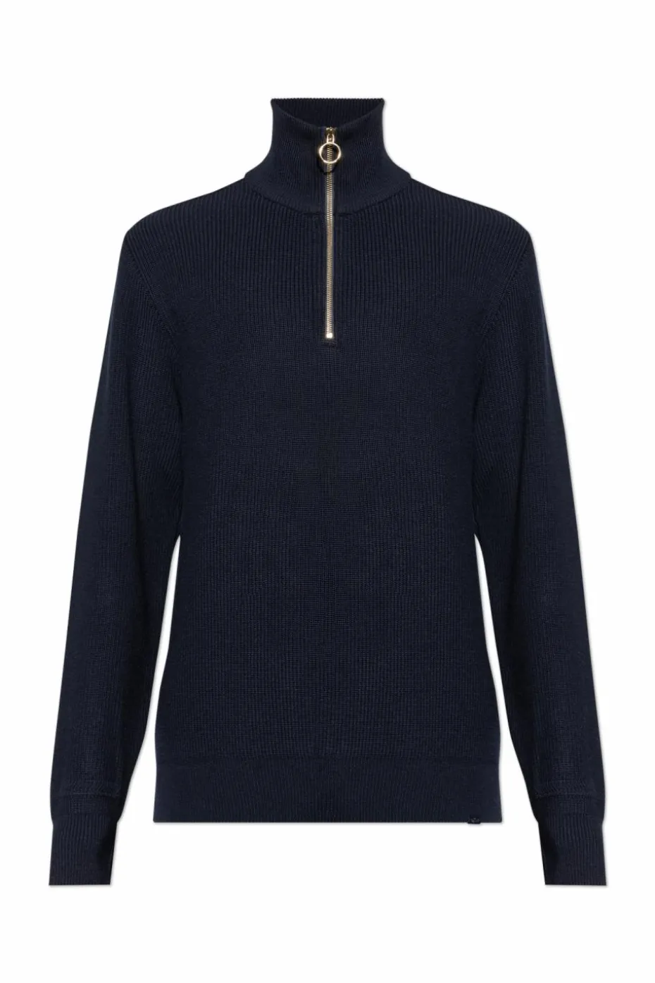 Paul & Shark GRANATOWY Sweter z dekoltem zapinanym na zamek