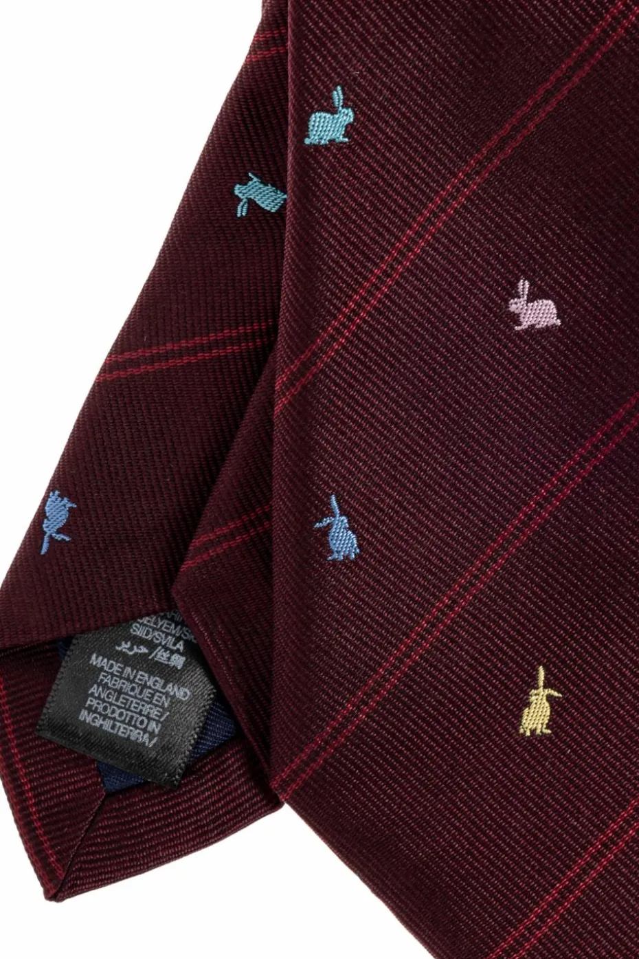 Paul Smith BORDO Jedwabny krawat