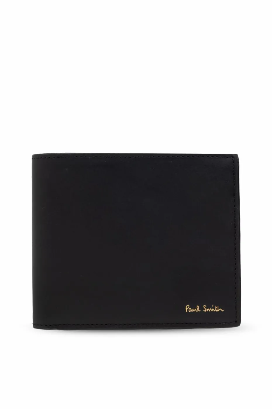 Paul Smith CZARNY Składany portfel z logo