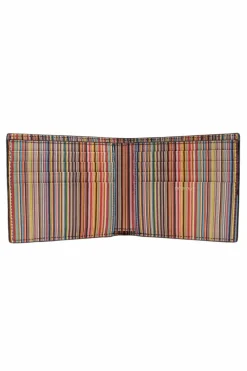 Paul Smith CZARNY Składany portfel z logo