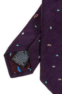 Paul Smith FIOLETOWY Jedwabny krawat