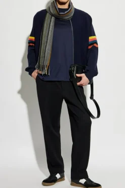 Paul Smith GRANATOWY Bawełniany t-shirt