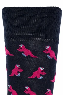 Paul Smith GRANATOWY Bawełniane skarpety z motywem dinozaura