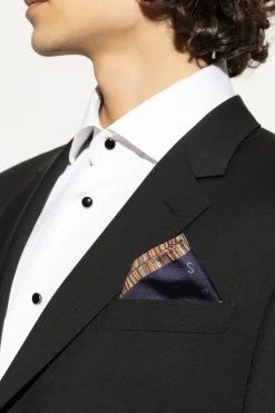 Paul Smith GRANATOWY Jedwabna poszetka