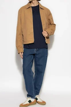 Paul Smith GRANATOWY T-shirt z okrągłym dekoltem