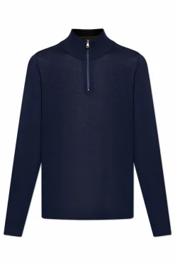 Paul Smith GRANATOWY Wełniany sweter