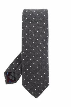 Paul Smith SZARY Krawat ze wzorem w kropki