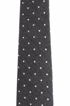 Paul Smith SZARY Krawat ze wzorem w kropki