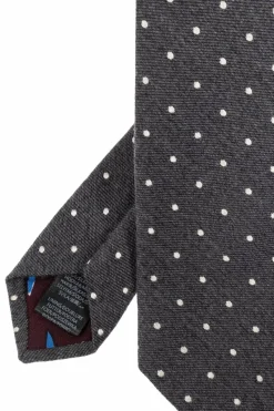 Paul Smith SZARY Krawat ze wzorem w kropki