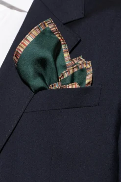 Paul Smith ZIELONY Jedwabna poszetka