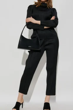 Pleats Please Issey Miyake CZARNY Plisowane spodnie