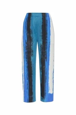 Pleats Please Issey Miyake NIEBIESKI Plisowane spodnie