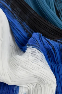 Pleats Please Issey Miyake NIEBIESKI Plisowany szal