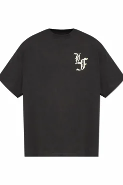Puma CZARNY T-shirt z nadrukiem