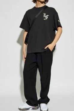 Puma CZARNY T-shirt z nadrukiem