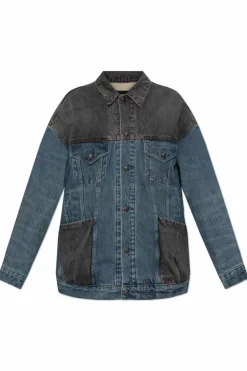 R13 NIEBIESKI Jeansowa kurtka typu `oversize`