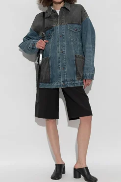 R13 NIEBIESKI Jeansowa kurtka typu `oversize`