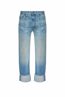 R13 NIEBIESKI Jeansy z logo