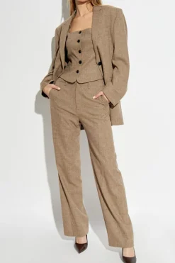 Rag & Bone beżowy Wełniana kamizelka `Mariana`