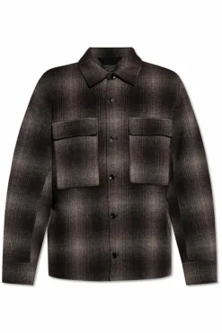 Rag & Bone BRĄZOWY Koszula ze wzorem w kratę